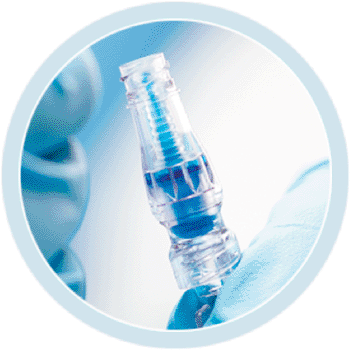 Image: The Neutron Needlefree catheter patency device (Photo courtesy of ICU Medical).